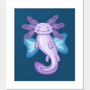 Butterfly Axolotl Posters and Art